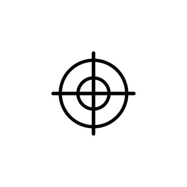 Amaç düz vektör simgesi