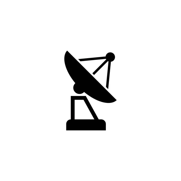Satelitní anténa plochá vektorové ikony — Stockový vektor