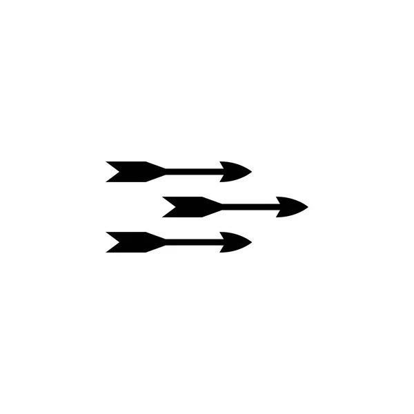 Fliegende Pfeile flaches Vektorsymbol — Stockvektor
