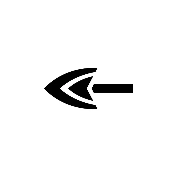 Icono de vector plano de punta de flecha — Archivo Imágenes Vectoriales