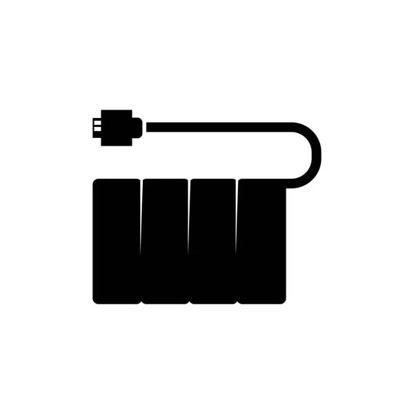 UPS akkumulátor. Szünetmentes villamosenergia ellátási lapos Vector Icon — Stock Vector