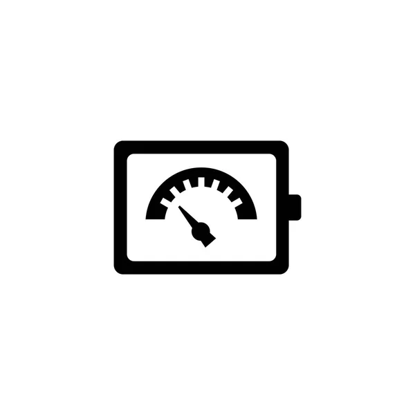 Pressure Meter Flat Vector Icon — Stock Vector