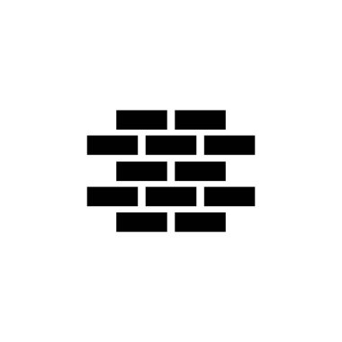 Duvar tuğla düz vektör simgesi