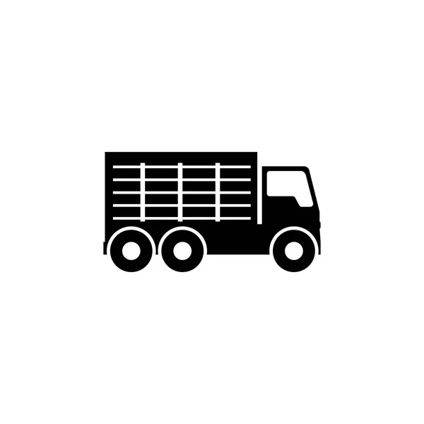 Icona vettoriale piatta del camion della spazzatura — Vettoriale Stock