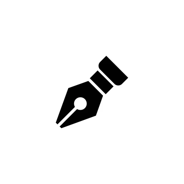 Fountain Pen Nib Flat Vector Icon — Stock Vector