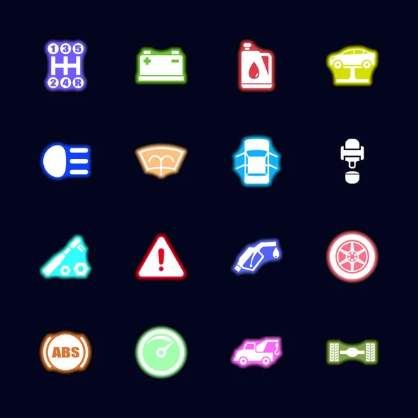 Auto - platte Vector Icons — Stockvector