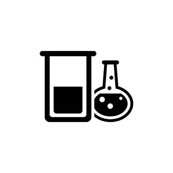 Chemical Laboratory Test Tube Flat Vector Icon — Stock Vector