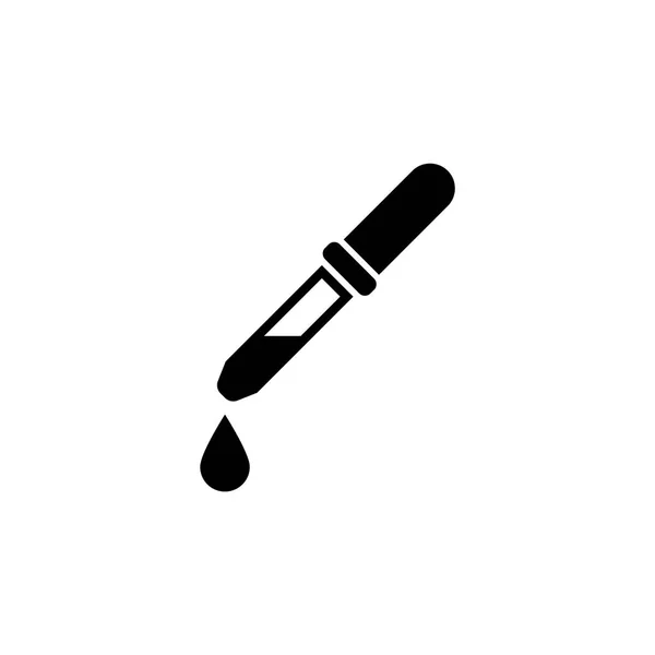 Dropper Pipette Flat Vector Icon — Stock Vector