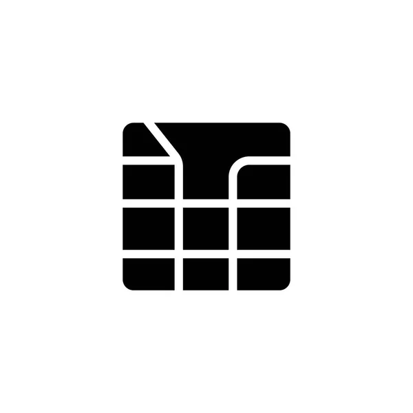 Tarjeta SIM chip plano Vector icono — Archivo Imágenes Vectoriales