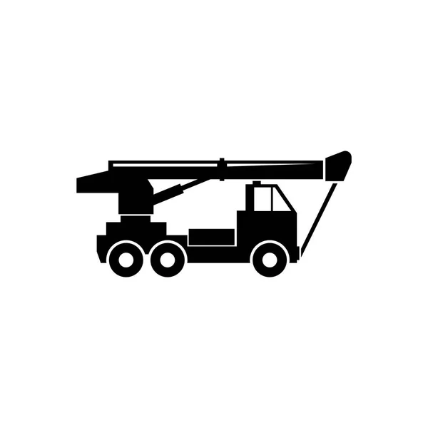 Crane Truck platt vektor symbol — Stock vektor