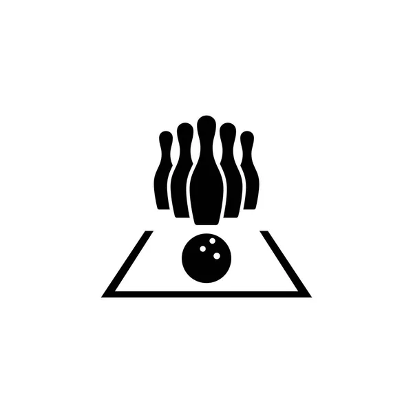 Bowling icono vector plano — Archivo Imágenes Vectoriales