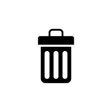 Çöp tenekesi Bin düz vektör simgesine