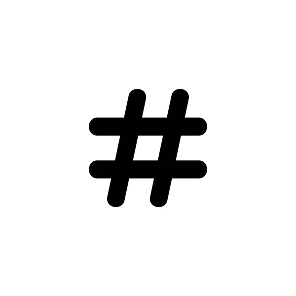 Hashtag flache Vektorsymbole — Stockvektor