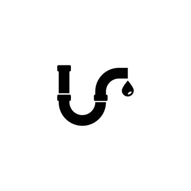 Boru dirsek düz vektör simgesi