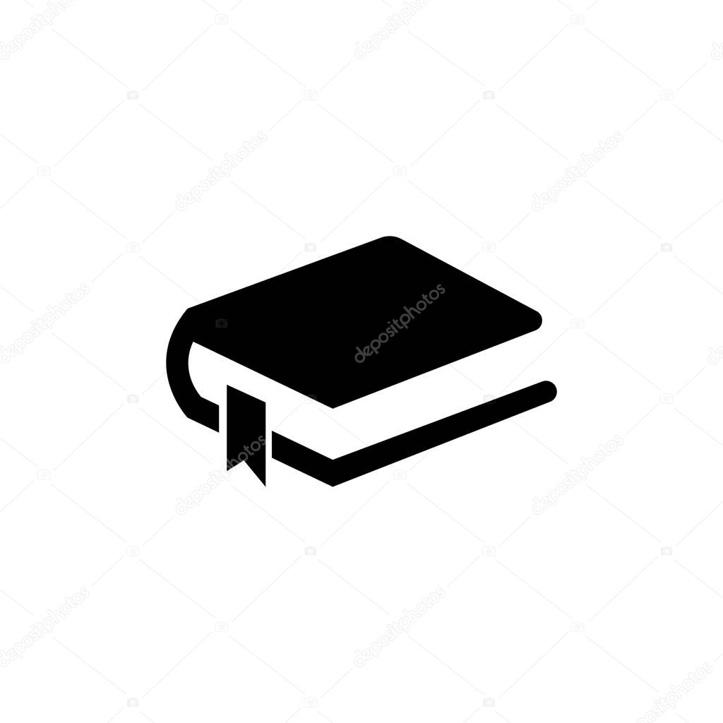 Book with Ribbon Flat Vector Icon