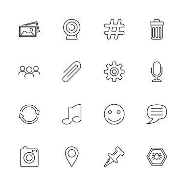 Sohbet - düz vektör simgeler