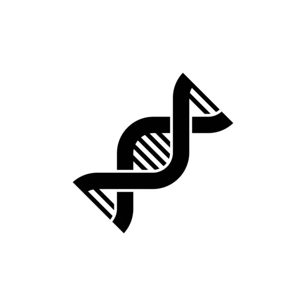 DNA, chromosoom, genetische vlakke vectoricoon — Stockvector