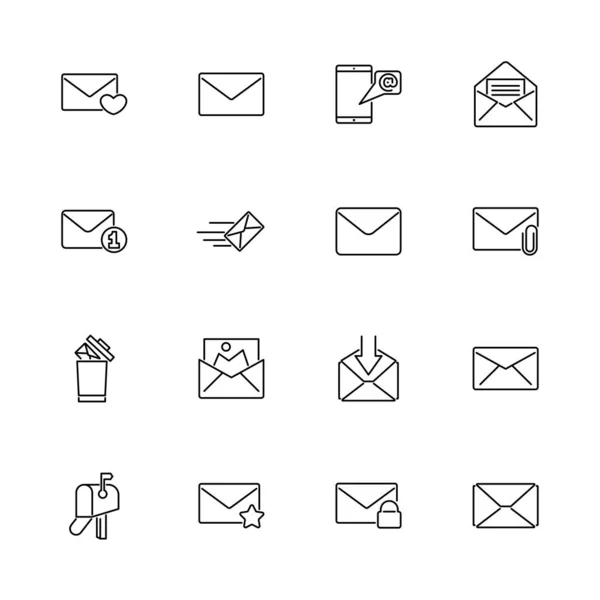 Mail - platte Vector Icons — Stockvector