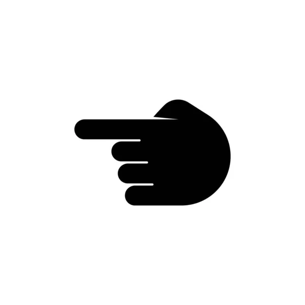手指光标 平面矢量图标示例 白色背景上简单的黑色符号 Web和移动Ui元素的手箭 手指光标 手势设计模板 — 图库矢量图片