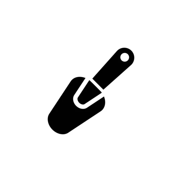 Kelle Gartenwerkzeug Schaufel Flat Vector Icon Illustration Einfaches Schwarzes Symbol — Stockvektor