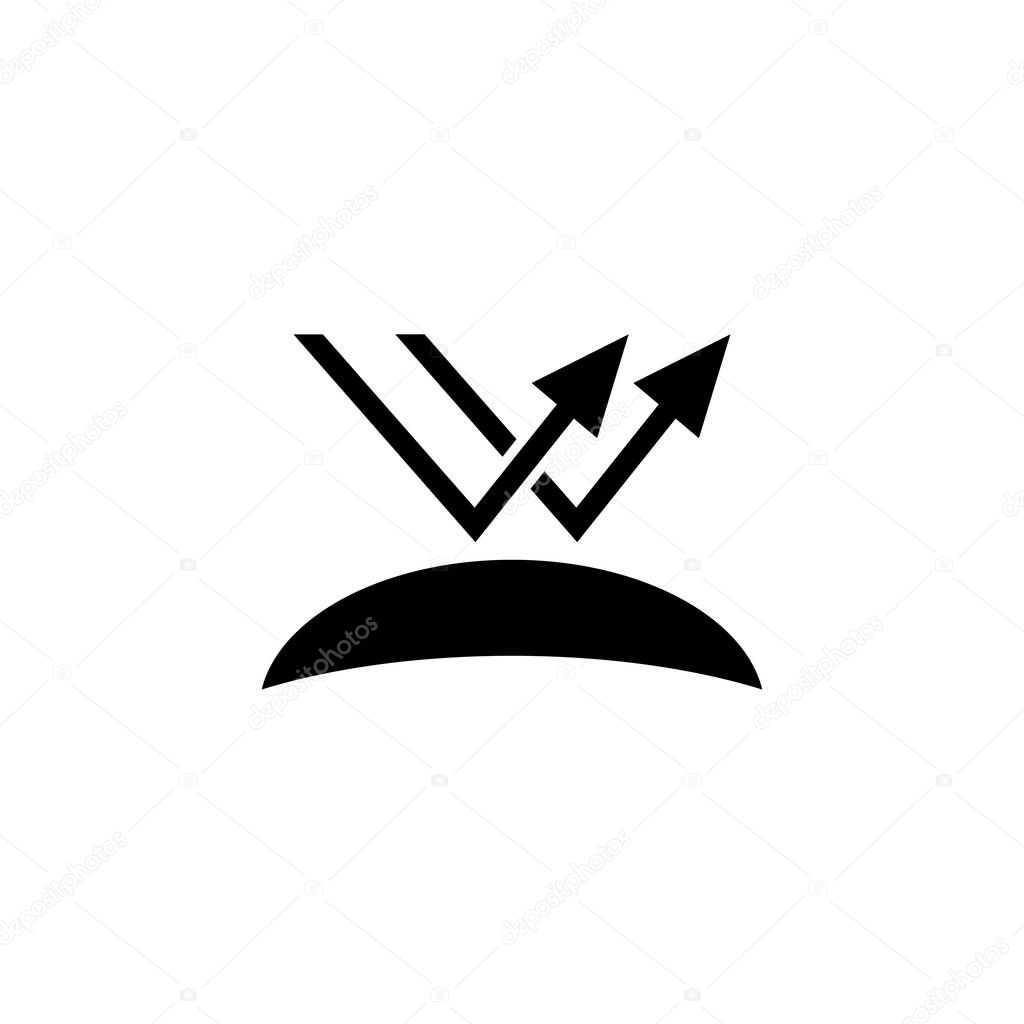 Surface Reflection, Contact Lens UV Resistance. Flat Vector Icon illustration. Simple black symbol on white background. UV Surface Reflection Lens sign design template for web and mobile UI element