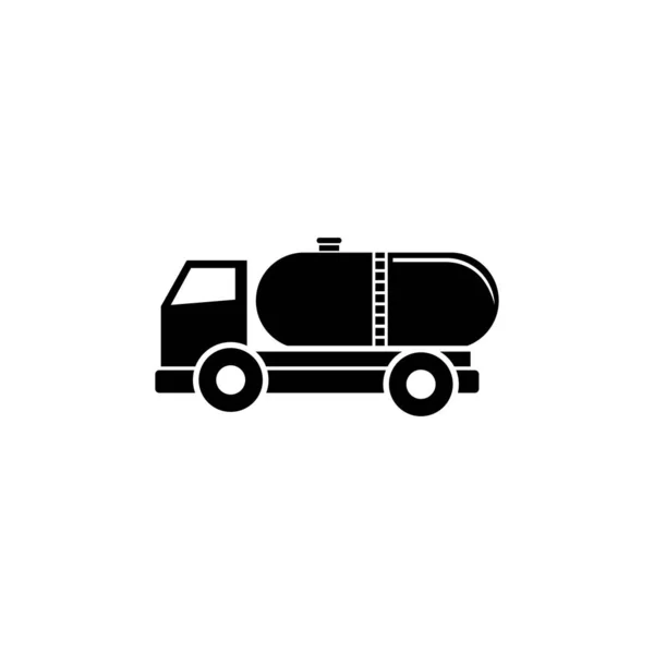 Caminhão Auto Barrel Transporte Óleo Ilustração Flat Vector Icon Símbolo —  Vetores de Stock