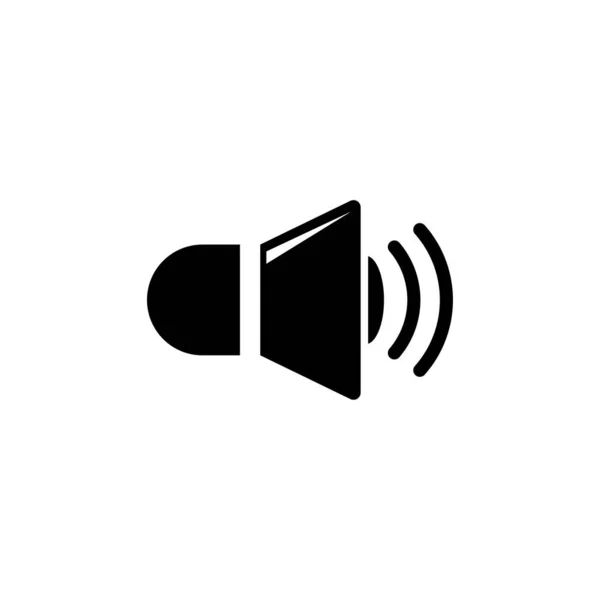 Alto Falante Volume Música Sound Loudness Ilustração Flat Vector Icon — Vetor de Stock