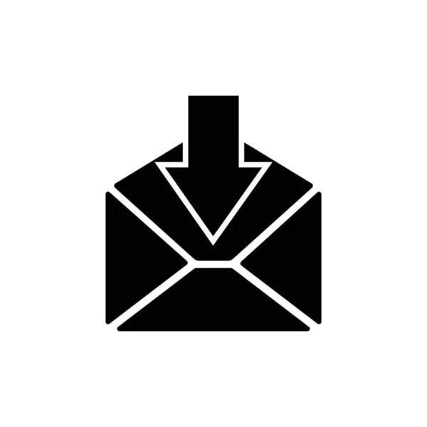 Inkomende Mail Sms Email Bericht Brief Platte Vectoricoon Illustratie Eenvoudig — Stockvector
