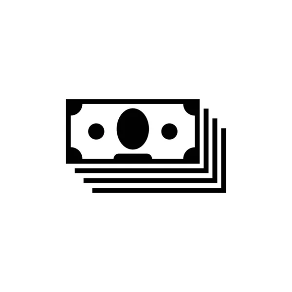 Грошові Кошти Банкноти Валюти Фінанси Плоска Іконка Векторної Піктограми Простий — стоковий вектор