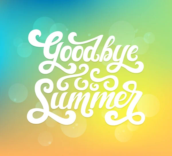 Vektorillustration av adjö sommaren text — Stock vektor
