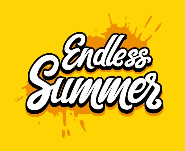 Vektor rukopisné písmo Endless Summer — Stockový vektor