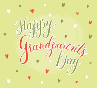Vektör tebrik kartı mutlu büyükbaba veya büyükanne günü