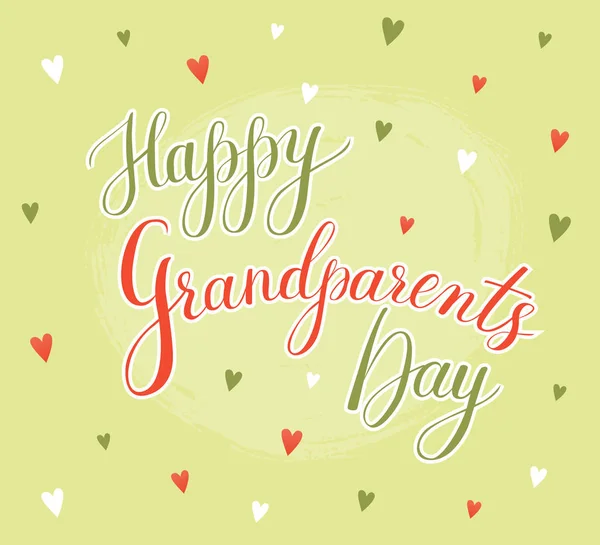 Vector greeting card Happy Grandparent Day — Stock Vector
