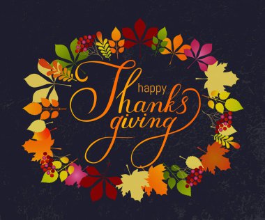 Şükran günü vektör hat