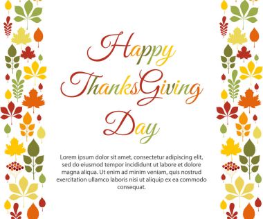 Şükran günü vektör tipografi