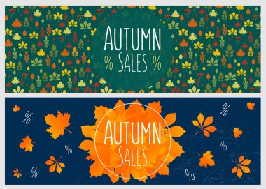 Sonbahar satış flyer şablonu