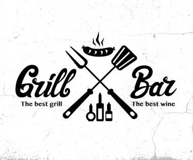Vintage Grill Bar logo tasarımı