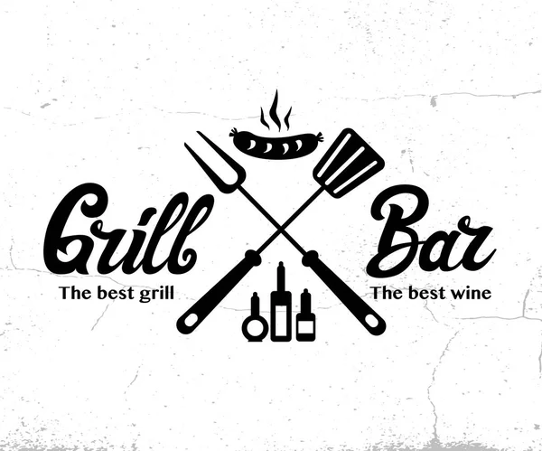Vintage Grill Bar logo tasarımı