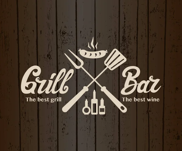 Vintage Grill Bar logo tasarımı