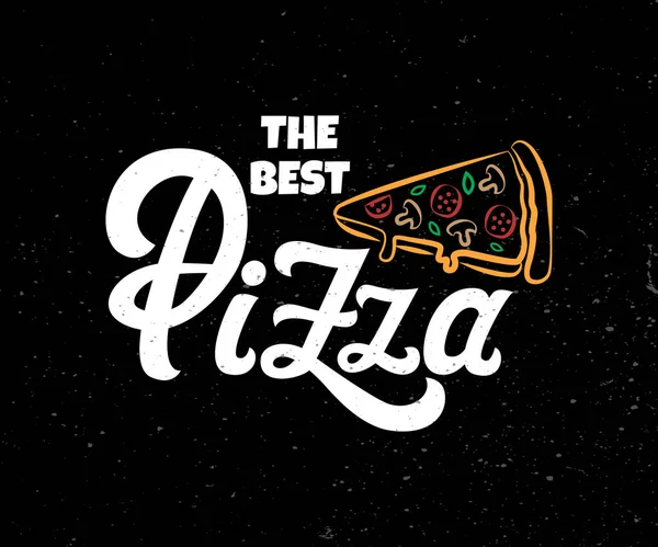 Letras vetoriais A melhor pizza —  Vetores de Stock