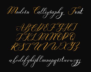 Vektör modern hat alfabesi