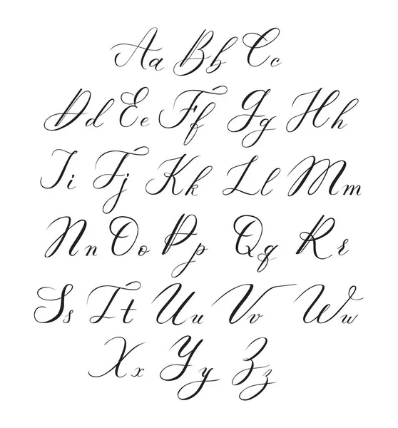 Alphabet vectoriel de calligraphie moderne — Image vectorielle