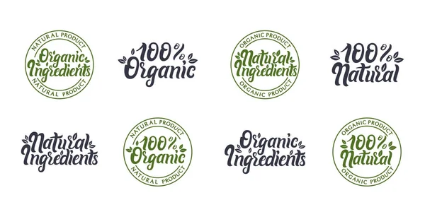 Ilustração vetorial de ingredientes orgânicos narurais — Vetor de Stock