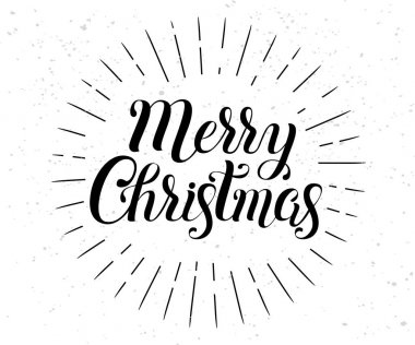 Neşeli Noel vektör yazı çizim