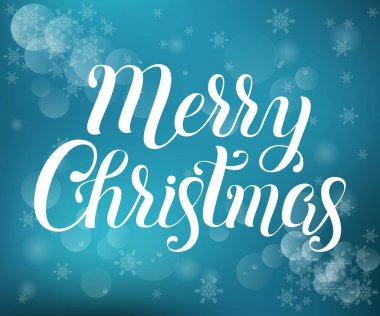 Neşeli Noel vektör yazı çizim