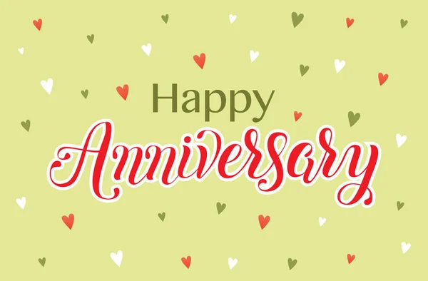 Happy Anniversary hand lettering — Stock vektor