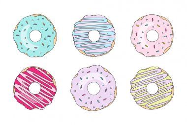 Donut vektör çizim