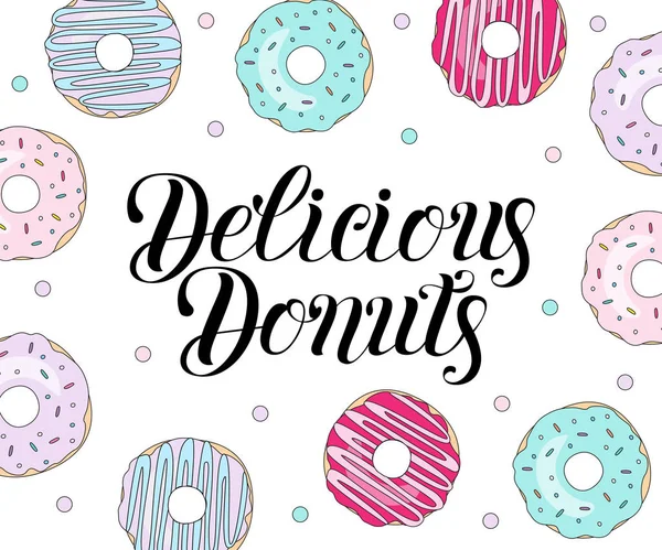 Delicioso vector Donut ilustración — Archivo Imágenes Vectoriales