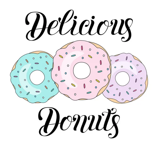 Delicioso vector Donut ilustración — Archivo Imágenes Vectoriales