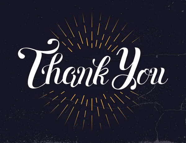 Thank You handwritten lettering — Stock Vector